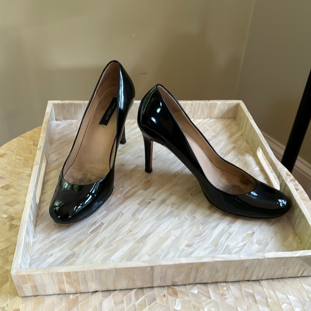 Ann Taylor black patent leather shoes size 7